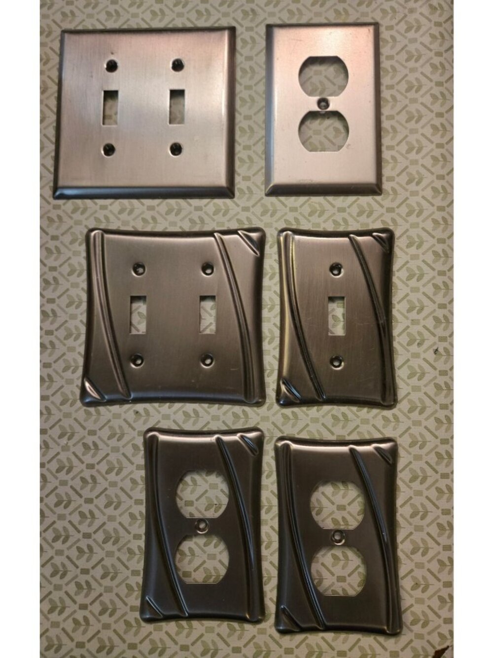 Silver metal cover plates